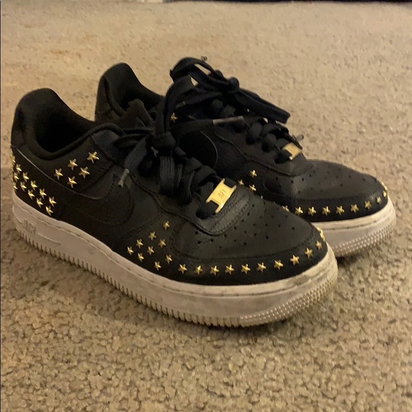 nike air force 1 black studded